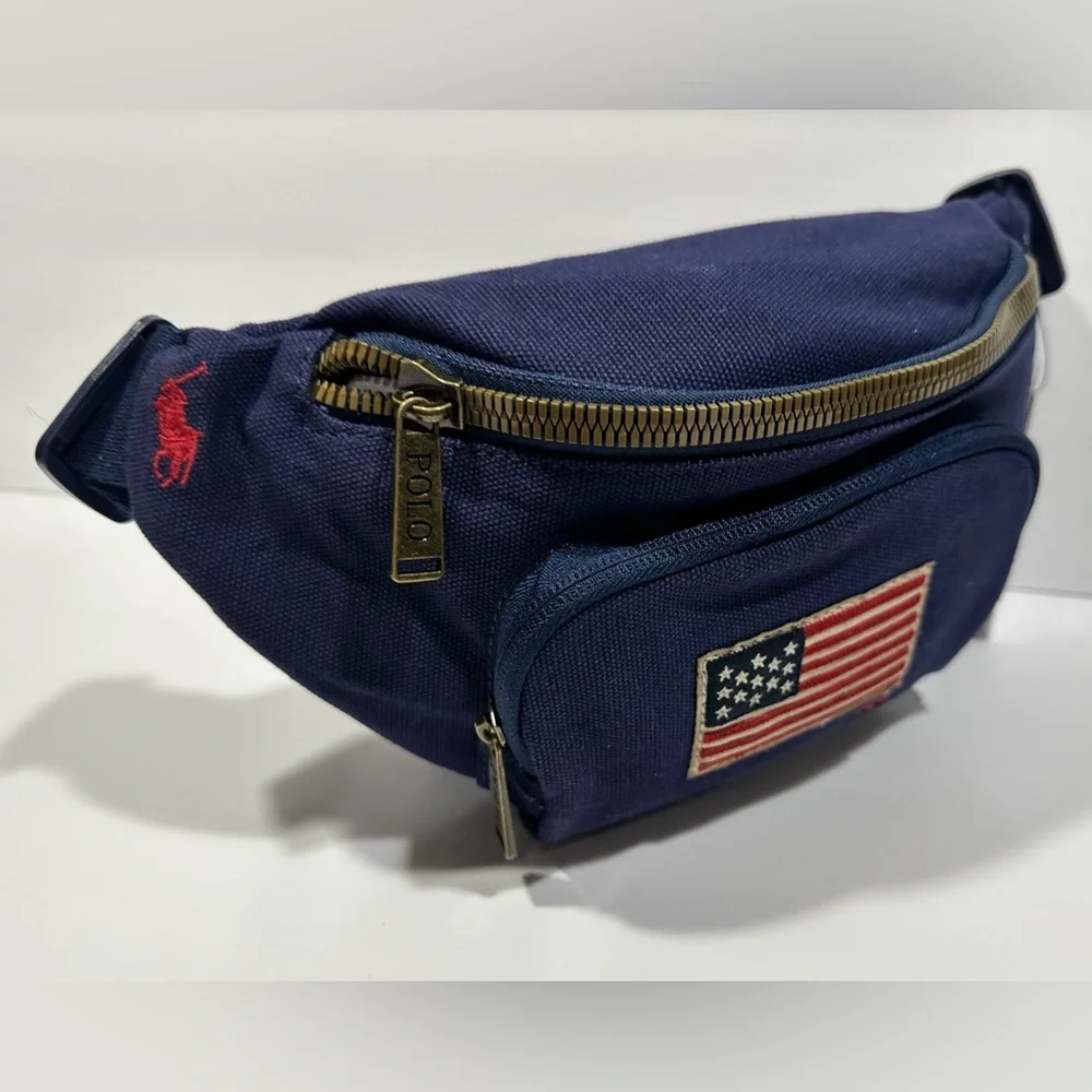Polo by Ralph Lauren Blue Belt Bag with Flag Details - Picture 5 of 16